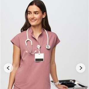 Figs Mauve Rafaela Scrub Top